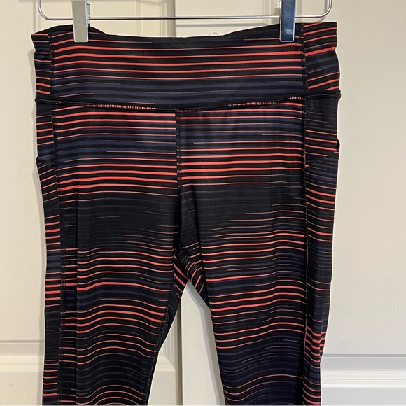 Lululemon Leggings 6 Pace Rival Crop Luxtreme Twisted Dune Red Black Pants Run - Picture 15 of 16